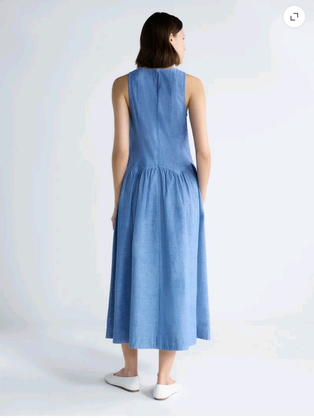 Free Assembly Sleeveless Cotton Racer Back Maxi Dress Med, P: 19.5, W: 17, L: 50 - Picture 2 of 4